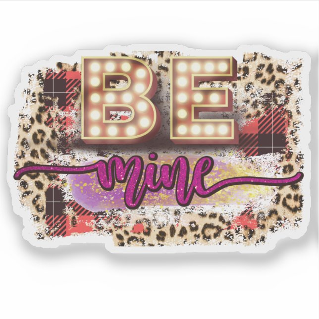 Pegatina Cute Be Mine Sticker del Día de San Valentín (Anverso)