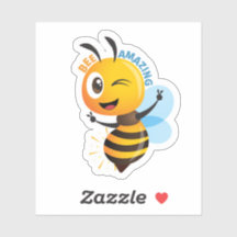 Cute Bee “Increíble” Sticker | Motivación Positiva