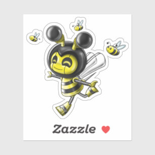 Pegatina Cute Bee Robot