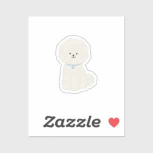 Pegatina Cute Bichon Frise Esponjoso Cuarto de Juegos Infan
