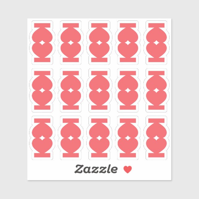 Pegatina Cute Blank Heart Shape Index Tabs Journal Divider (Hoja)