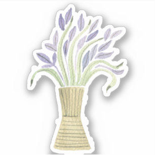 Pegatina Cute Bonito Lavender Floral