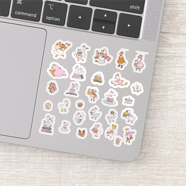 Pegatina Cute Bookish Goose Sticker Pack 2 (Detalle)