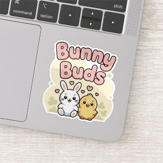Pegatina Cute Bunny Buds Easter Sticker