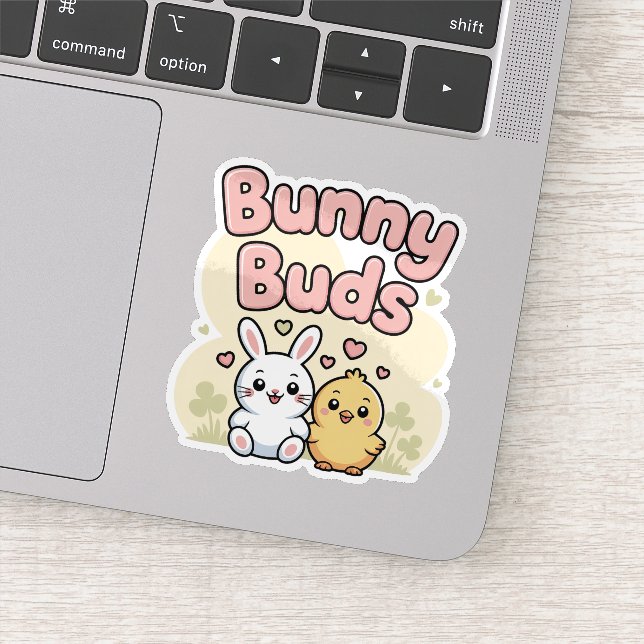 Pegatina Cute Bunny Buds Easter Sticker (Detalle)
