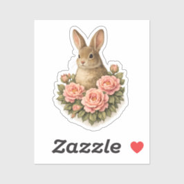 Pegatina Cute bunny illustration Easter 