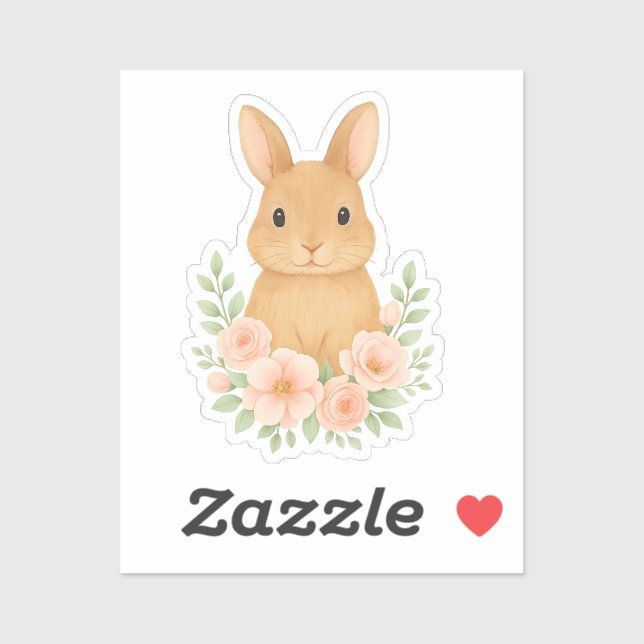 Pegatina Cute bunny illustration Easter  Sticker (Hoja)