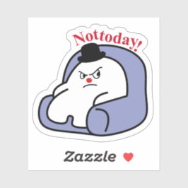 Pegatina Cute Bunny “Not Today” Sticker | Mood & Relatable
