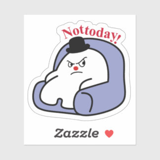 Pegatina Cute Bunny “Not Today” Sticker | Mood & Relatable 