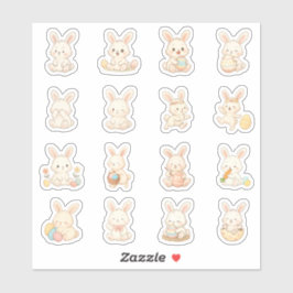 Pegatina Cute Bunny Vinyl Stickers | Kawaii Rabbits