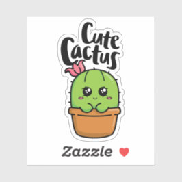 Pegatina Cute cactus