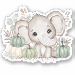 Pegatina Cute Cae Elephant Pumpkins Vinyl Kiss Cut