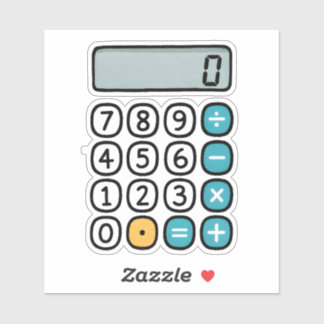 Pegatina Cute Calculator Math Sticker for School