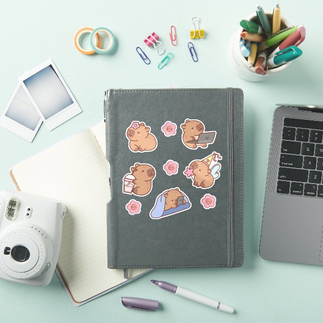 Pegatina Cute Capybaras (Funda para iPad)
