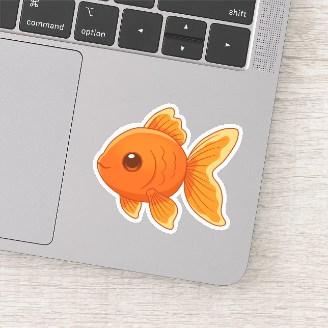 Pegatina Cute Cartoon Goldfish (Detalle)