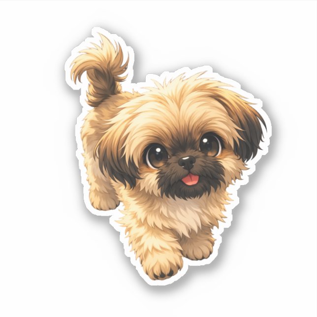 Pegatina Cute Cartoon Shih Tzu Nala Puppy Dog (Anverso)