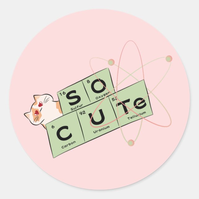 Pegatina Cute Cat (Anverso)