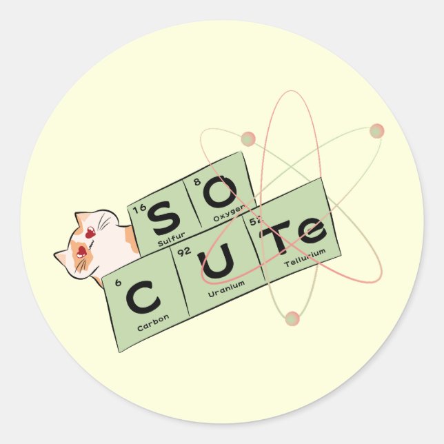 Pegatina Cute Cat (Anverso)