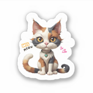 Pegatina Cute Cat Lover