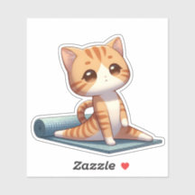 Cute Chibi Gato de yoga