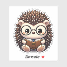 Cute Chibi Leyendo Hedgehog