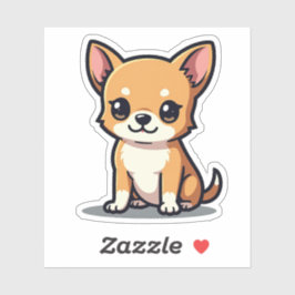 Pegatina Cute Chihuahua Puppy Sticker – Ojos Grandes