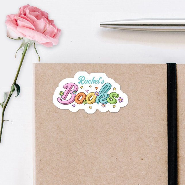 Pegatina Cute Colorful Customized Name Book Stickers (Subido por el creador)