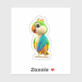 Pegatina Cute Colorful Parrot Sticker