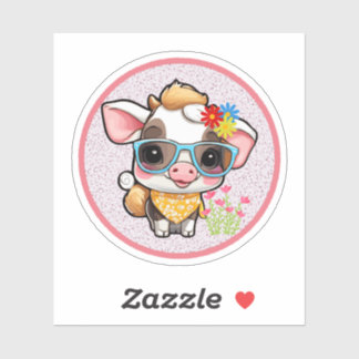 Pegatina cute cow