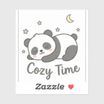 Cute Cozy Panda Sticker | Kawaii Panda Durmiendo