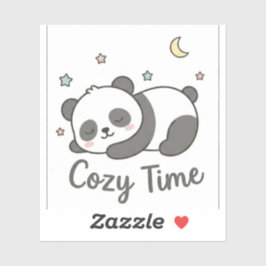 Pegatina Cute Cozy Panda Sticker | Kawaii Panda Durmiendo