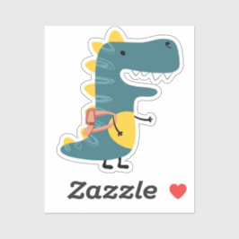 Pegatina Cute Dinosaur Back to School Sticker