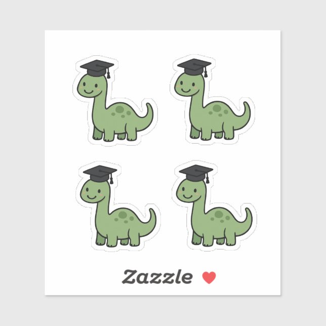 Pegatina Cute Dinosaur Graduation for Parents/Teachers (Hoja)