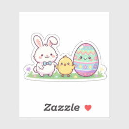 Pegatina Cute Easter Squad Bunny Chick & Egg Sticker