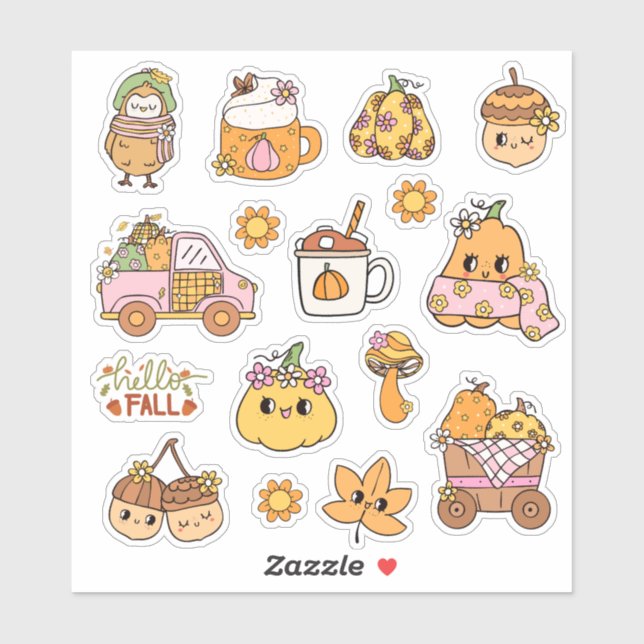 Pegatina Cute Fall Stickers (Hoja)