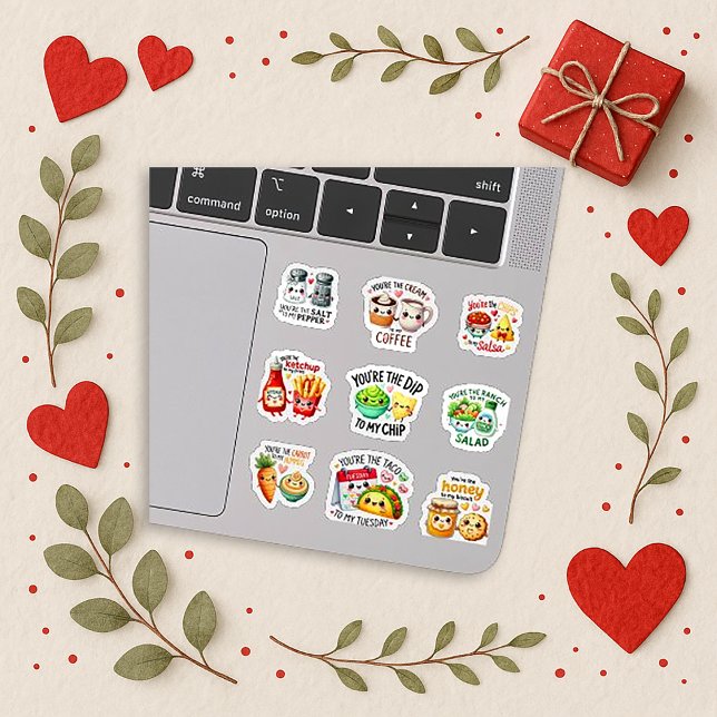 Pegatina Cute Food Pairings Pastel Kawaii Set (Subido por el creador)