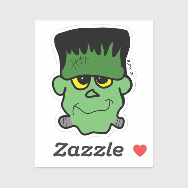 Pegatina Cute Frankenstein Head (Hoja)