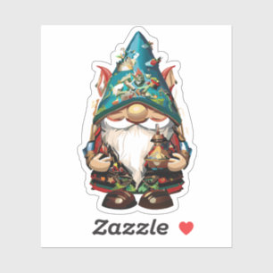 Pegatina Cute Garden Gnome