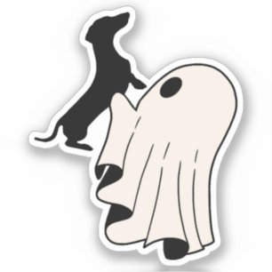 Pegatina Cute Ghost Dachshund Amante 