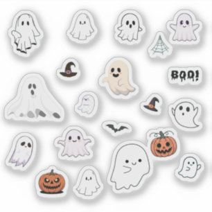 Pegatina Cute Ghost Paquete de Stickers de Halloween