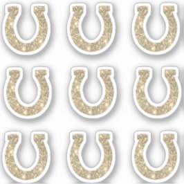 Pegatina Cute Girly Glam Purpurina de oro Horseshoe Set