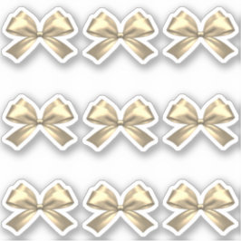 Pegatina Cute Girly Gold Satin Aesthetic Bow