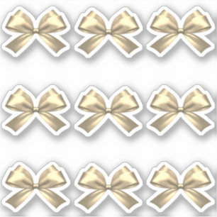 Pegatina Cute Girly Gold Satin Aesthetic Bow