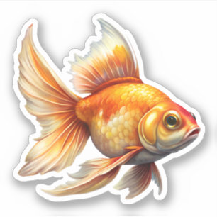 Pegatina Cute Goldfish