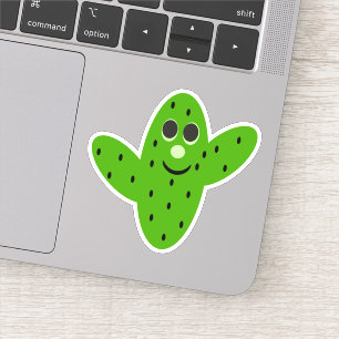 Pegatina Cute Green Cactus