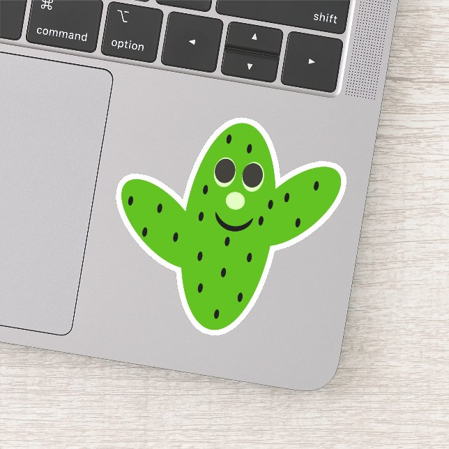 Pegatina Cute Green Cactus (Detalle)