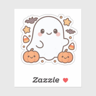 Pegatina Cute Halloween Fantasma Clipart, Fun y Cute Spooky