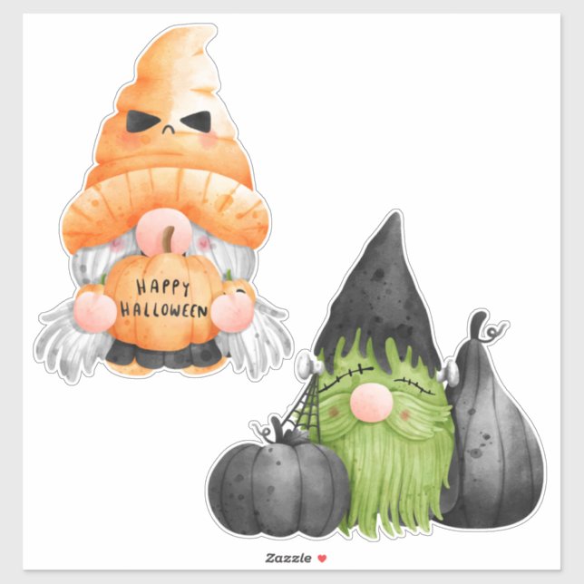 Pegatina Cute Halloween Gnome (Hoja)
