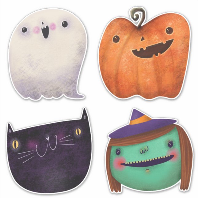 Pegatina Cute Halloween Spooky Collection (Anverso)