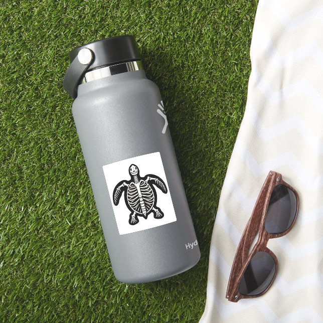 Pegatina Cute Halloween Turtle Skeleton Tortoise Fossiers A (HydroFlask Insitu)